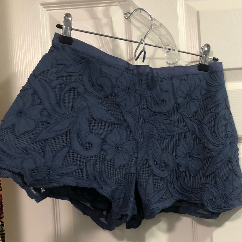 NWT slate blue lace shorts